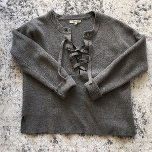 Madewell Lace Up "Rugby" Sweater